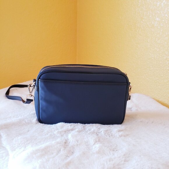 Michael Kors Jet Set Charm Women's Navy Blue Crossbody Bag Nylon Leather Trim - Picture 3 of 16